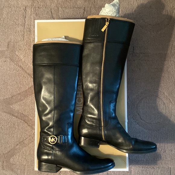 Michael Kors Harland Leather Boots - Picture 1 of 2